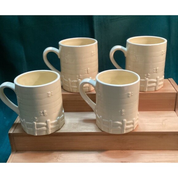 Vintage Marks & Rosenfeld Mug/Cups Set 4 Farmhouse Barn Cottage Holstein Cow - Picture 5 of 14